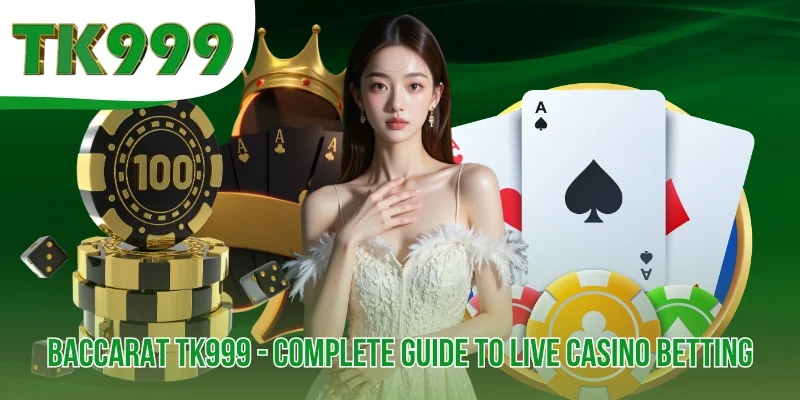 Baccarat TK999 features over 200 premium live tables, fast-paced gameplay, transparent rules, Full HD streaming, and attractive payouts of up to 1:10.