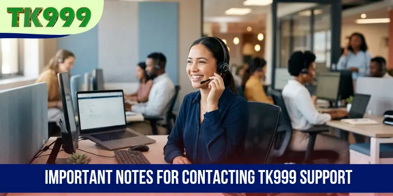 Important notes for contacting TK999 support
