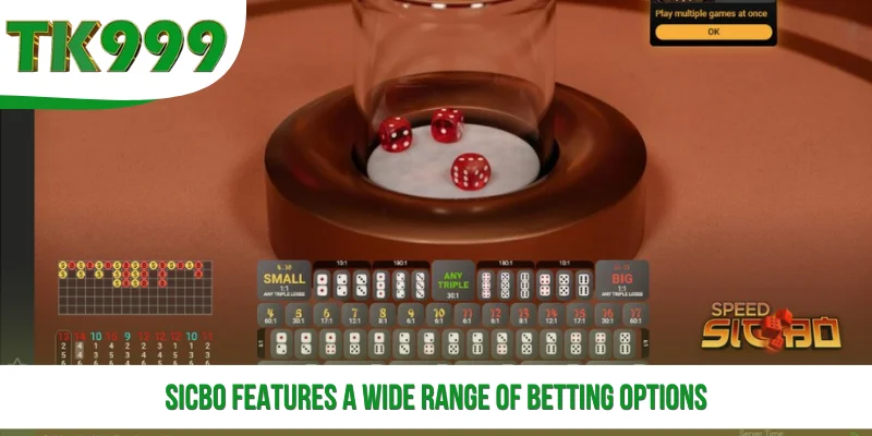 Sicbo Features a Wide Range of Betting Options
